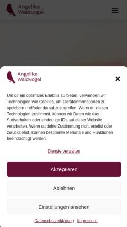 Vorschau der mobilen Webseite berufliche-krisen-meistern.com, Angelika Waldvogel