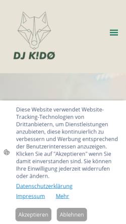Vorschau der mobilen Webseite www.djkido.de, DJ KIDO Hamburg
