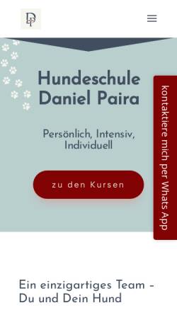 Vorschau der mobilen Webseite www.hundeschule-maintaunus.de, Hundeschule Daniel Paira