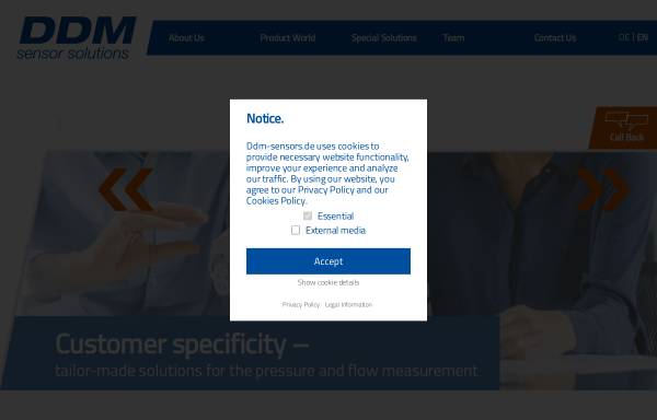 Vorschau von www.ddm-sensors.de, DDM GmbH & Co. KG