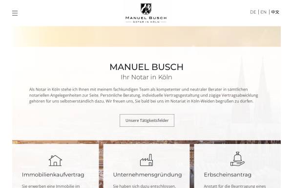 Vorschau von notar-busch.de, Notar Manuel Busch