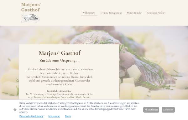 Vorschau von www.matjens.de, Matjens' Gasthof
