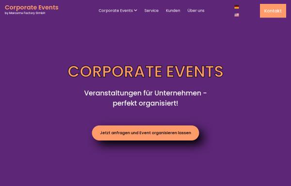 Vorschau von corporate-events.de, Marcoms Factory GmbH