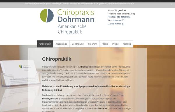 Vorschau von chiropraktik-dohrmann.de, Chiropraxis Dohrmann