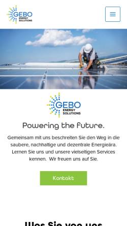 Vorschau der mobilen Webseite www.gebo-energy.com, GEBO Energy Solutions GmbH