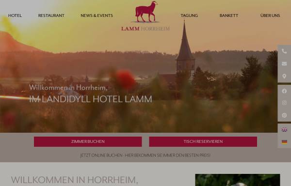 Vorschau von www.hotel-lamm-horrheim.de, Hotel Gasthof Lamm