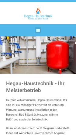 Vorschau der mobilen Webseite www.hegau-haustechnik.de, Hegau-Haustechnik