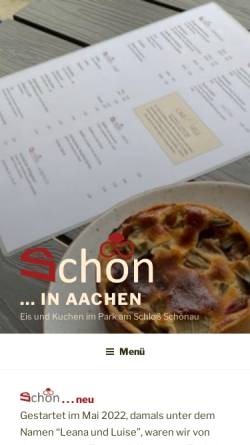 Vorschau der mobilen Webseite www.schoeninaachen.de, Cafe Schön - Glücksmomente U.G.