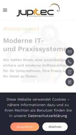 Vorschau der mobilen Webseite jupitec.de, Jupitec GmbH