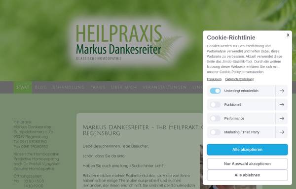 Vorschau von www.heilpraxis-dankesreiter.de, Heilpraxis Markus Dankesreiter