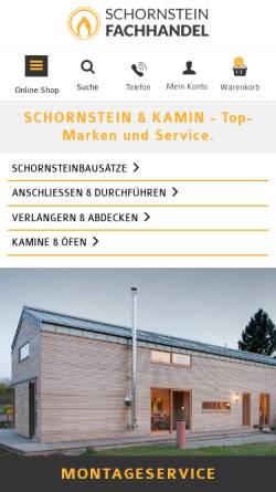 Vorschau der mobilen Webseite schornstein-fachhandel.de, iKontor GmbH