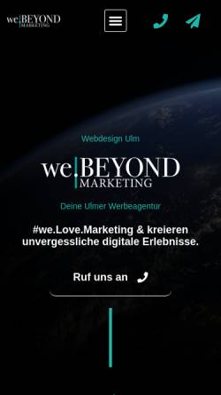 Vorschau der mobilen Webseite we-beyond.de, we.Beyond Marketing