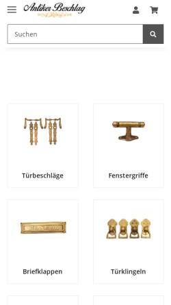 Vorschau der mobilen Webseite antiker-beschlag.de, Antiker Beschlag