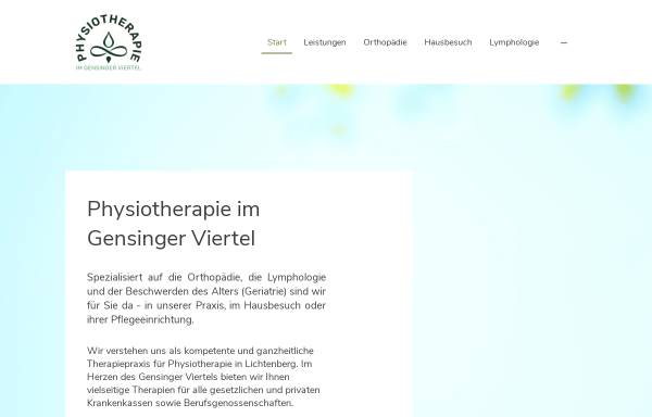 Vorschau von www.physio-gensinger.de, Physiotherapie im Gensinger Viertel