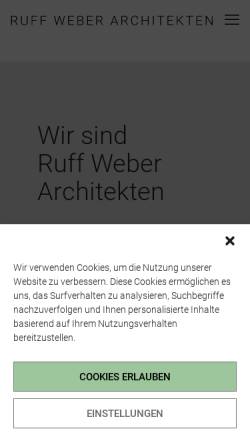 Vorschau der mobilen Webseite www.ruffweber.de, RuffWeber Architekten