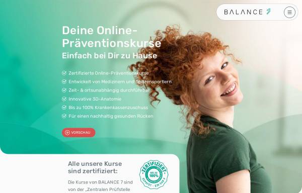 Vorschau von www.balance7.de, Balance 7 Health GmbH