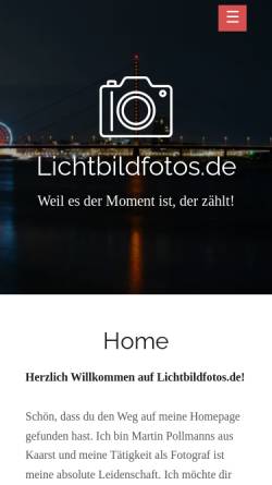 Vorschau der mobilen Webseite www.lichtbildfotos.de, Martin Pollmanns - Lichtbildfotos