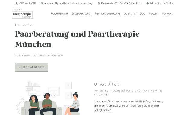 Vorschau von www.paartherapiemuenchen.org, Praxis für Paartherapie München