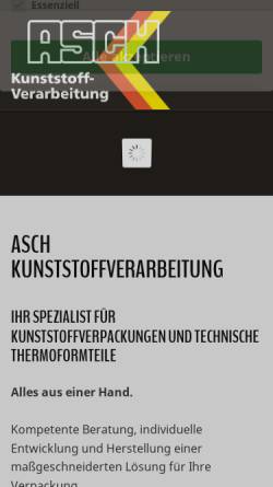 Vorschau der mobilen Webseite asch-kunststofftechnik.de, Asch Kunststoffverarbeitung