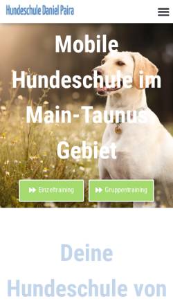 Vorschau der mobilen Webseite hundeschule-maintaunus.de, Hundeschule Daniel Paira