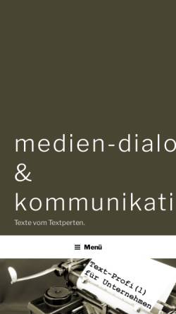 Vorschau der mobilen Webseite medien-dialog.de, medien-dialog & kommunikation