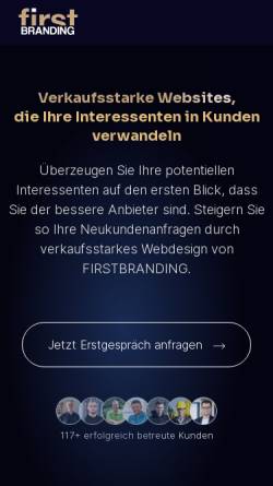 Vorschau der mobilen Webseite www.firstbranding.de, FIRSTBRANDING