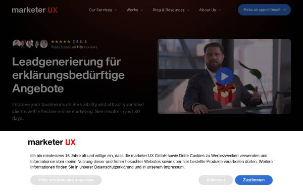 Vorschau von marketer-ux.com, marketer UX