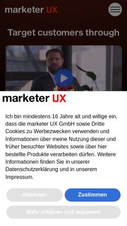 Vorschau der mobilen Webseite marketer-ux.com, marketer UX