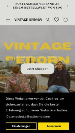 Vorschau der mobilen Webseite vintagereborn.de, Vintage Reborn
