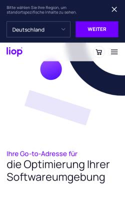 Vorschau der mobilen Webseite www.liop.com, liop license optimisation GmbH
