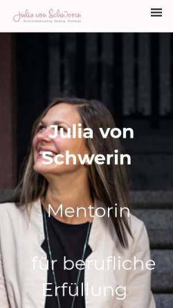 Vorschau der mobilen Webseite www.juliavonschwerin.de, Julia von Schwerin Coaching