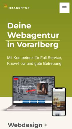 Vorschau der mobilen Webseite www.m2agentur.at, M2 Agentur für Webdesign und SEO