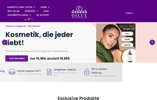 Vorschau von oilux-shop.de, PBS Trade & Brand GmbH
