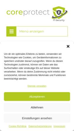 Vorschau der mobilen Webseite www.core-protect.de, Core Protect it GmbH & Co KG