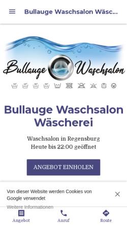 Vorschau der mobilen Webseite bullauge-waschsalon.business.site, Bullauge Waschsalon Wäscherei