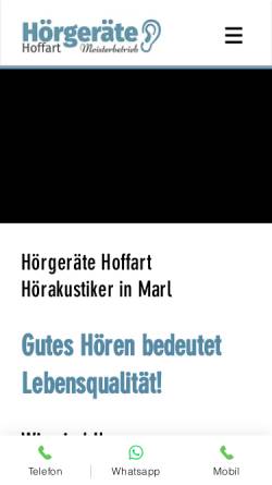 Vorschau der mobilen Webseite www.hoergeraete-hoffart.de, Hörgeräte Hoffart