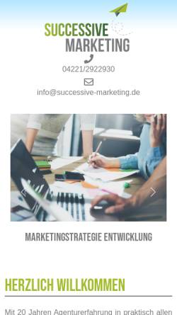 Vorschau der mobilen Webseite successive-marketing.de, SUCCESSIVE MARKETING