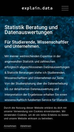Vorschau der mobilen Webseite www.statistikberatung.eu, Explain Data
