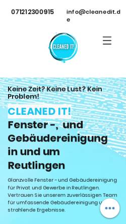Vorschau der mobilen Webseite www.cleanedit.de, CLEANED IT!
