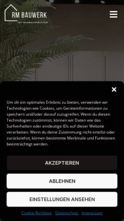 Vorschau der mobilen Webseite rmbauwerk.de, RM Bauwerk