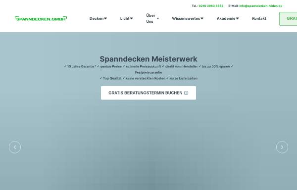 Vorschau von www.spanndecken-hilden.de, Spanndecken Markowski GmbH