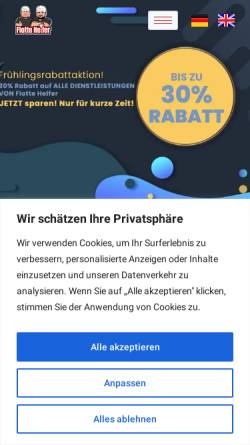 Vorschau der mobilen Webseite flottehelfer.de, Flotte Helfer