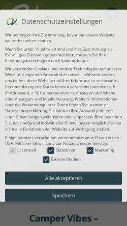 Vorschau der mobilen Webseite www.camper-vibes.de, Camper Vibes