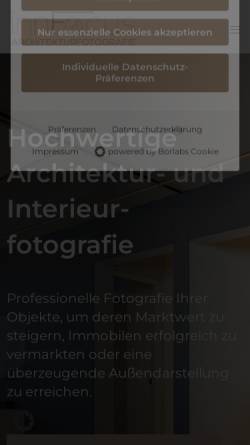 Vorschau der mobilen Webseite www.architekturfotografie-innfocus.at, Architekturfotografie Innfocus