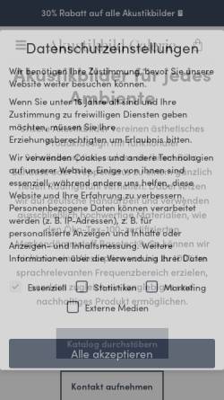 Vorschau der mobilen Webseite akustikbild-galerie.de, Akustikbild Galerie