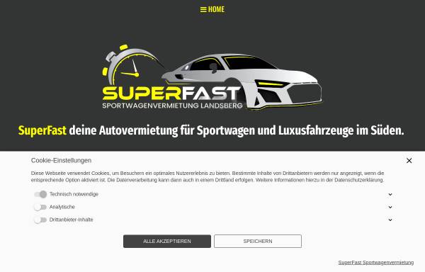 Vorschau von sportwagenvermietung.info, SuperFast Sportwagenvermietung