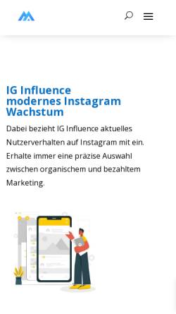 Vorschau der mobilen Webseite ig-influence.de, IG Influence