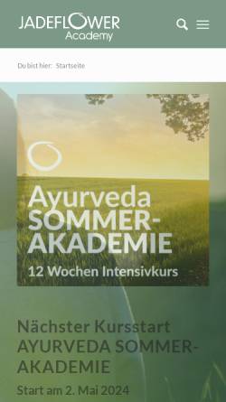 Vorschau der mobilen Webseite jadeflower.academy, Jadeflower Academy GmbH & Co KG