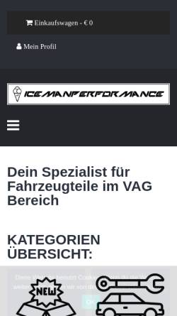 Vorschau der mobilen Webseite icemanperformance.de, Icemanperformance