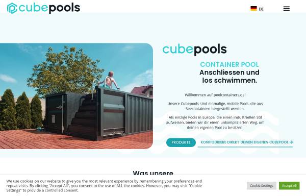 Vorschau von poolcontainers.de, Cubepools GmbH